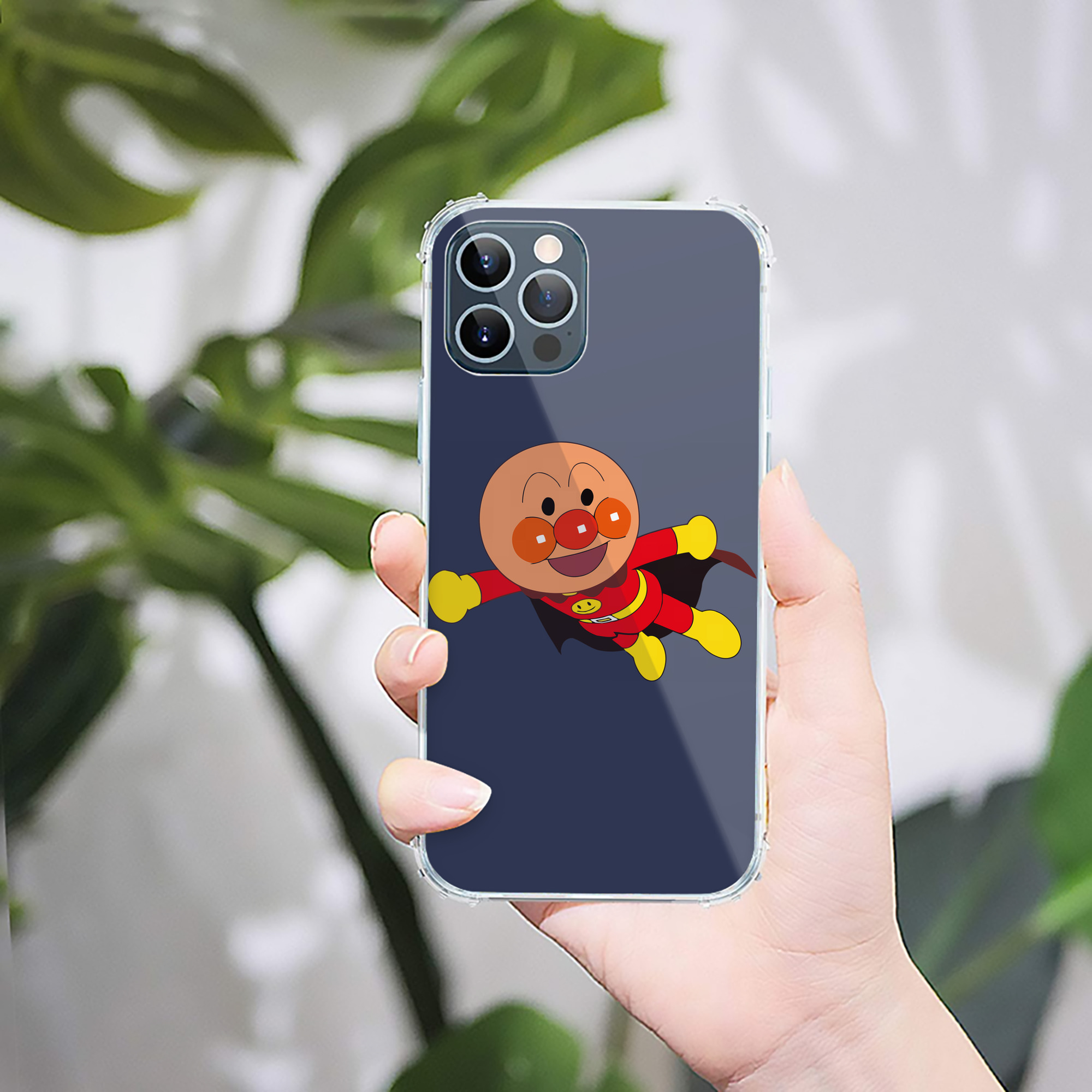 （画像用） アンパンマン Anpanman 【iPhone 12シリーズ対応】透明スマホケース（クリアソフトケース）